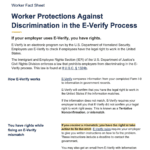 Worker Protections Against Discrimination in the E-Verify Process